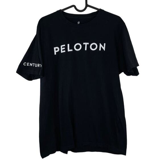 Peloton Black Reach 100 Century Classic Short Sleeve Tee Unisex Medium Cycling - Picture 2 of 8
